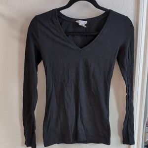 Forever 21 Classic Black Long Sleeve Top Size S